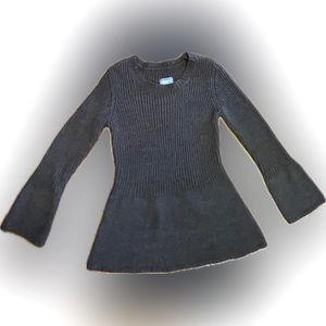 NWOT Vera Wang Dark Gray Bell Sleeve Sweater - Small